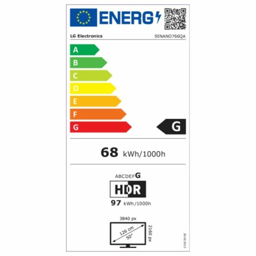 LG 50NANO766QA 50" NanoCell 4K Ultra HD Smart TV – Wi-Fi, Dolby Digital